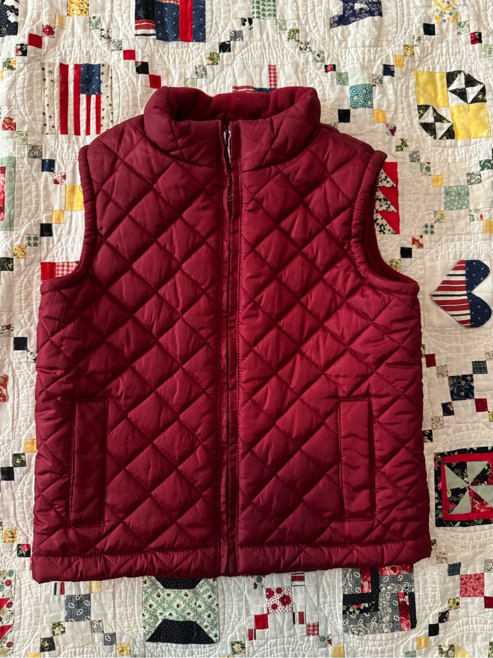 Gymboree Quilted Wine Red Vest